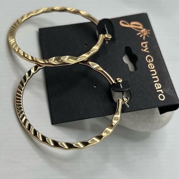 G by Gennaro Gold Hoop Earrings $16ea / 3 for $25 - Picture 4 of 6